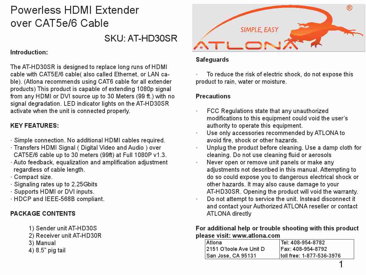 Atlona TV Cables AT-HD30SR-page_pdf